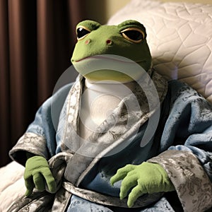 Froggy in a Plush Robe, A Nighttime Companion