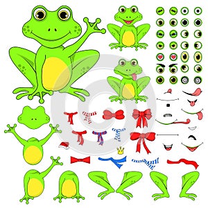 Frogs set of body parts in vector EPS 10
