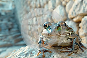 Frogs in the Ten Plagues of Ancient Egypt. The Biblical Narrative. AI Generative