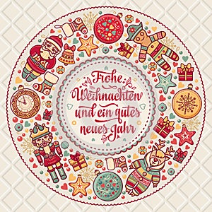 Frohe Weihnacht. Xmas Congratulations in Germany