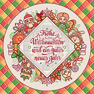 Frohe Weihnacht. Xmas Congratulations in Germany