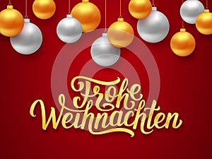 Frohe Weihnachten deutsch Merry Christmas card