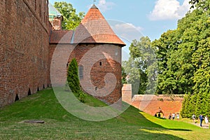 The Cathedral complex in Frombork, a historical complex of medieval buildings. Poland