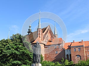 Frombork with statue of Copernicus