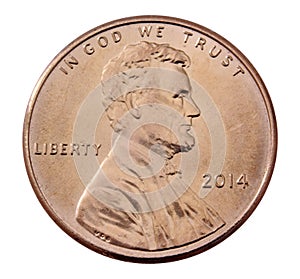 Front of a 2014 penny