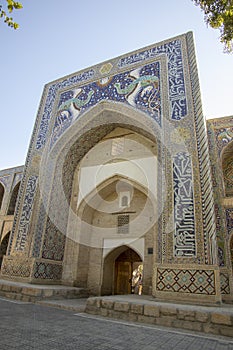 Front of Abdul Aziz Khan Madrasa, Bukhara, Uzbekistan