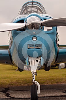 Front of an airplane propeller