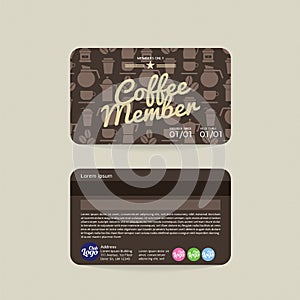 Front And Back Coffee Voucher Of Member Card Template