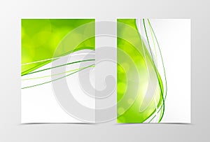 Front and back dynamic wave flyer template design