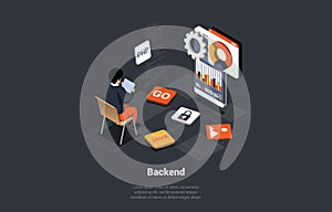 Front, Back End Of Development, Responsive Web Design, Website Interface, Coding and Programming. Character Develop New