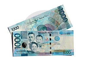 Front & Back 1000 Peso Bills photo