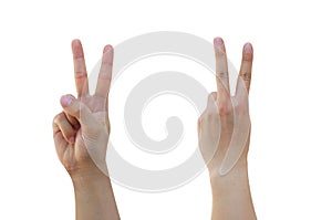 Front and Back of Positive Hand Sign