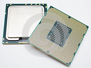 Desktop pc processors isolated on white