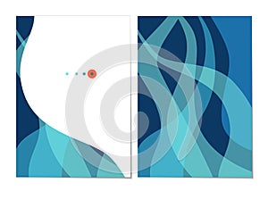 Front and back sides of A4 card template