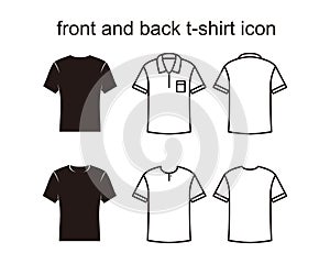 Front and back t-shirt icon