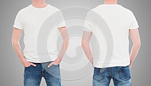 Front and back view tshirt template.