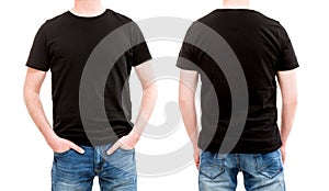 Front and back view tshirt template.