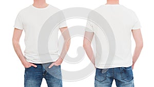 Front and back view tshirt template. photo
