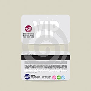 Front And Back VIP Member Card Template.