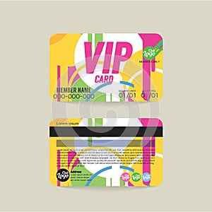 Front And Back VIP Member Card Template