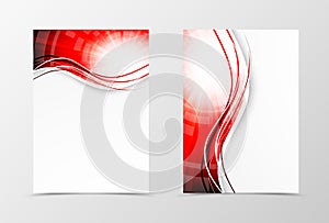 Front and back wavy flyer template design.