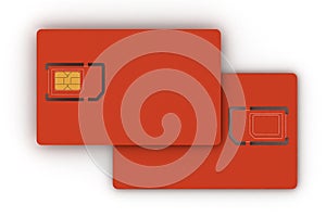 Front and back of your mobile SIM card