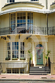 Front of a beautiful house.