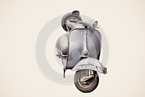 Front of blue vespa