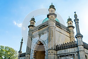 The front of Brighton Pavilion near by the historic Royal Brighton Dome at Sussex, UK