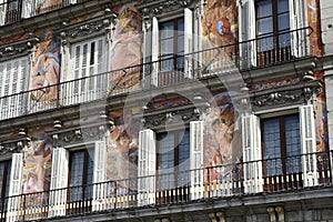 Front of the building in Plaza Mayor Madrid photo