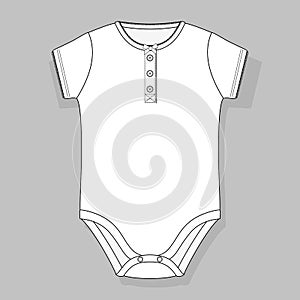 Front button placket baby girl