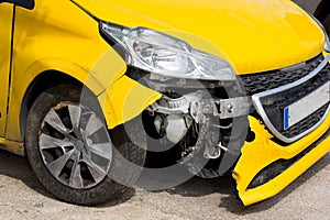 Front Car Damage After Accident