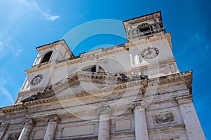 Front of the cathedral San Massimo in L\'Aquila, Italy