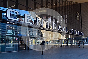 In front of Central Station Rotterdam