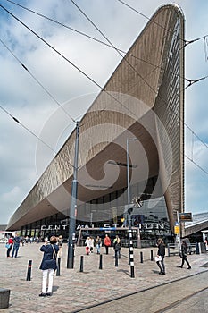 In front of Central Station Rotterdam