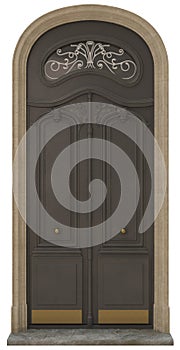 Front classic doors for a classic house