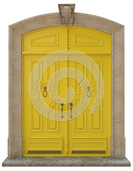 Front classic doors for a classic house