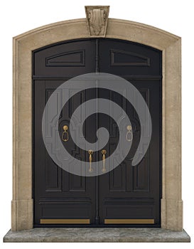 Front classic doors for a classic house