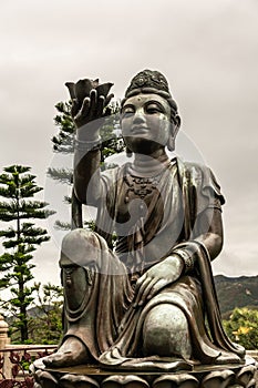 Front Closeup, One of the Six Devas offering to Tian Tan Buddha, Hong Kong China