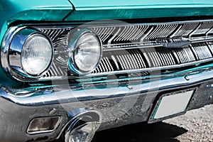 Front Detail of American Classic Car