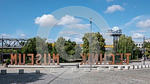 In Front of Deutsches Technikmuseum In Berlin In Summer