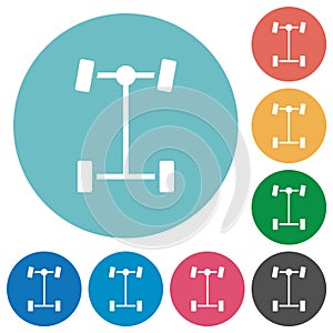 Front differential flat round icons