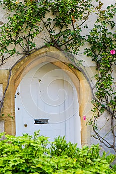 Front Door of a Beautiful Old English Cottage in the Cotswolds