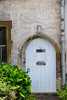 Front Door of a Beautiful Old English Cottage in the Cotswolds