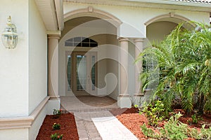 Front door and entry to house