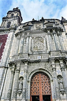 Front Door Facade Santo Domingo Church Mexico City Mexico