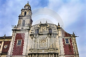 Front Door Facade Santo Domingo Church Mexico City Mexico