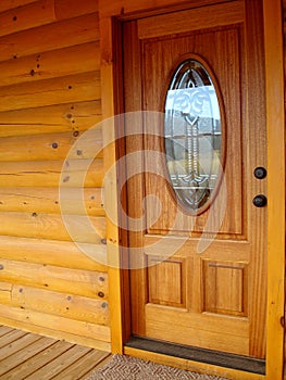 Front Door Log Cabin