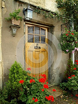 Front Door of an Old Cottage