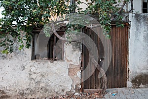 Front door of an old house in Turkey